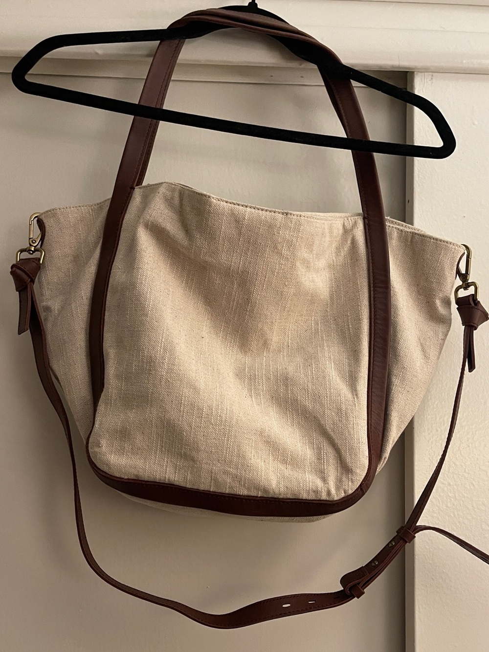 Madewell Sidney Tote in Cotton Linen - Picture 4 of 5